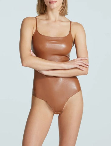 Faux Leather Bodysuit