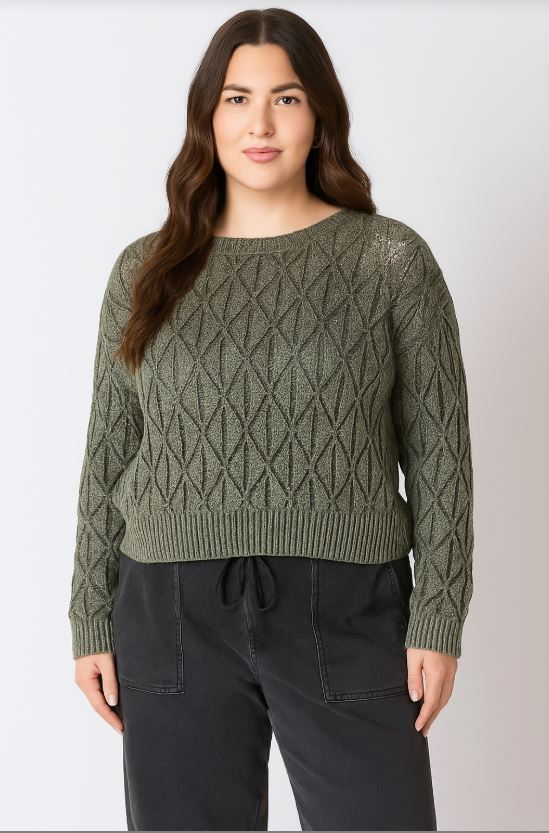 Strickpullover Damenpullover Oliv Khaki Olive Pullover – Modblu