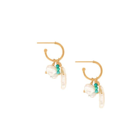 Pearly Turquoise Earrings