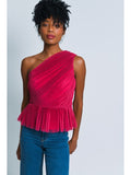 Tulle Peplum Top