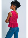 Tulle Peplum Top