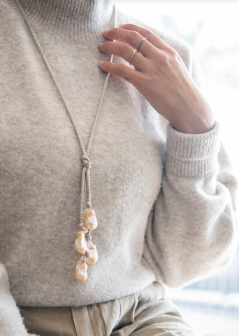 Champagne Pearl Necklace